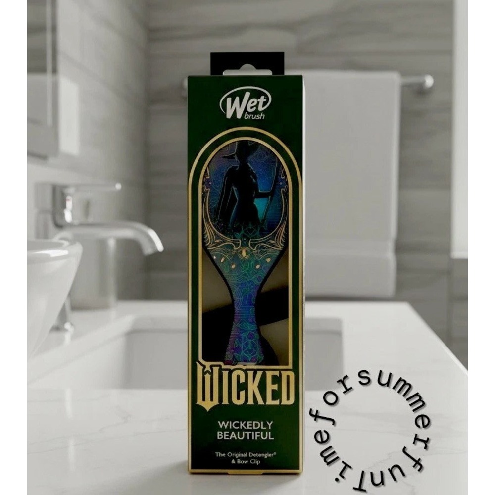 Wet Brush Wickedly Beautiful Original Detangler Hair Brush & Bow Clip Witch